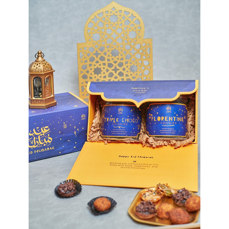 

Eid Al-Fitr HAMPERS HARDBOX EXCLUSIVE cookies premium 100% butter