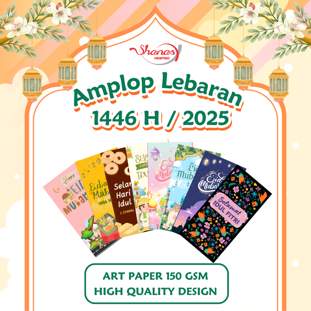 

AMPLOP LEBARAN BISA CUSTOM DESAIN BAHAN ART PAPER 150GSM 1SET ISI 12PCS