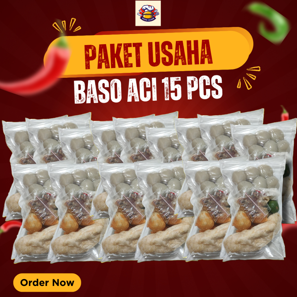 

PAKET BASO ACI INSTAN ISI 15 PCS / BASO ACI PAKET USAHA ISI 15 BUNGKUS / TERMURAH