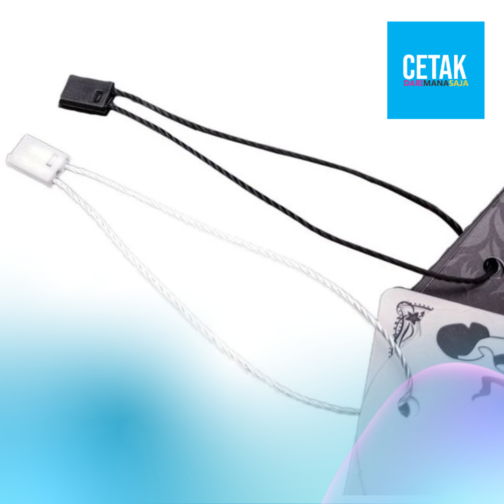 

Tali Hangtag Merk Hitam dan Putih Premium Loop Pin Hang Tag Label Baju Murah