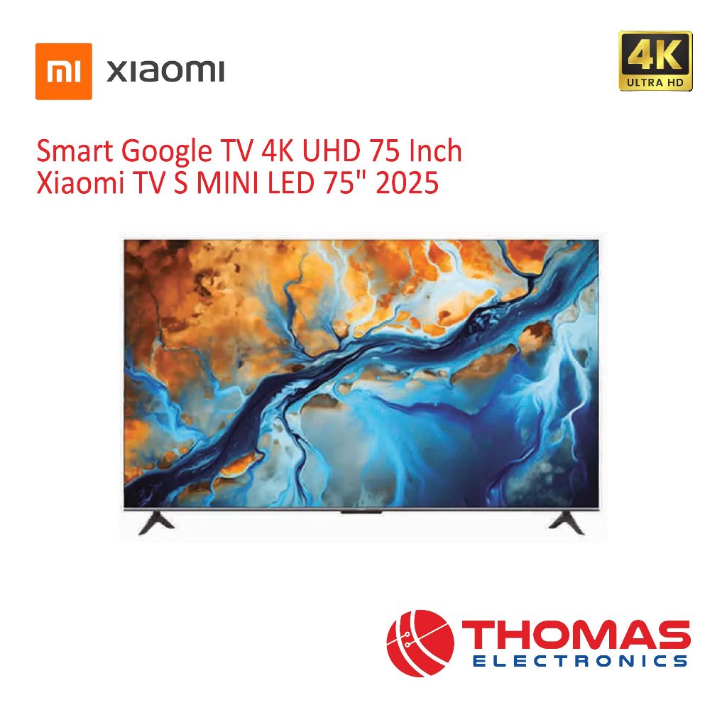 Google Led TV 75 Inch Xiaomi TV S Mini Led 75 2025 Garansi Resmi