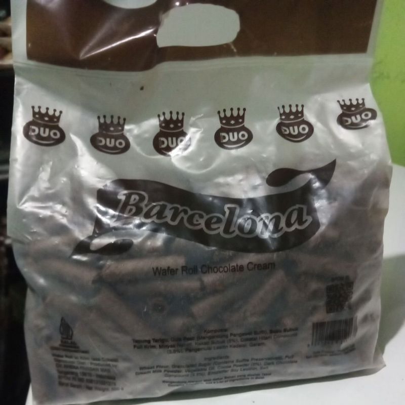 

snak bercelona rasa coklat ukuran 500g