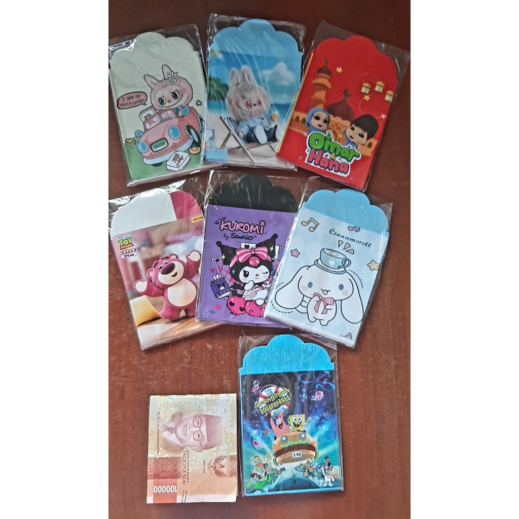 

[Isi 10 Pcs] Amplop Lebaran 2025 Motif Sanrio & Labubu Bisa Pilih Motif