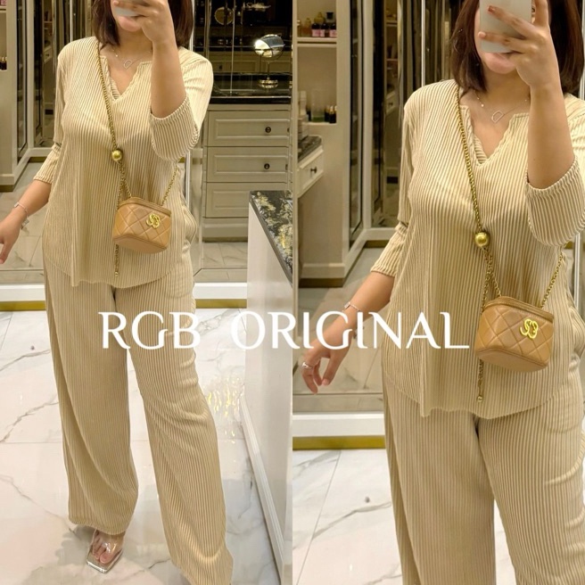 KP8 Oneset Dubai Bintang RGB Orinal Setelan Wanita Panjang