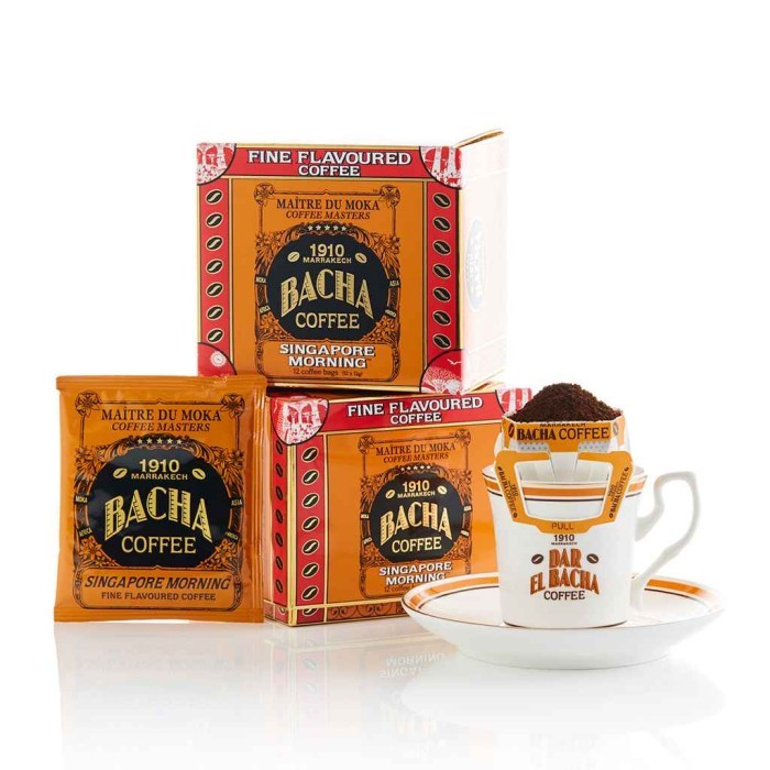 Bacha Coffee Masters 1910 Marrakech Fine Flavoured Arabica Coffee Drip Bag - Kopi Drip Box Isi 12 Gi