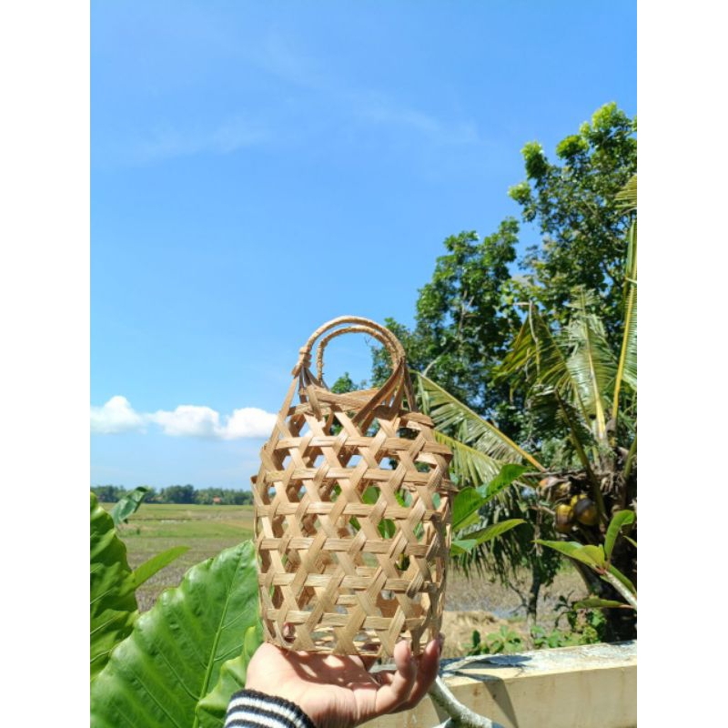 Tas Keranjang Hampers Anyaman Bambu - Keranjang Buah - Tas Anyaman Bambu
