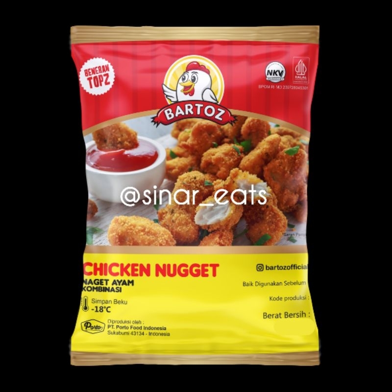 

Bartoz Nugget Ayam Chicken Naget Reguler 500G