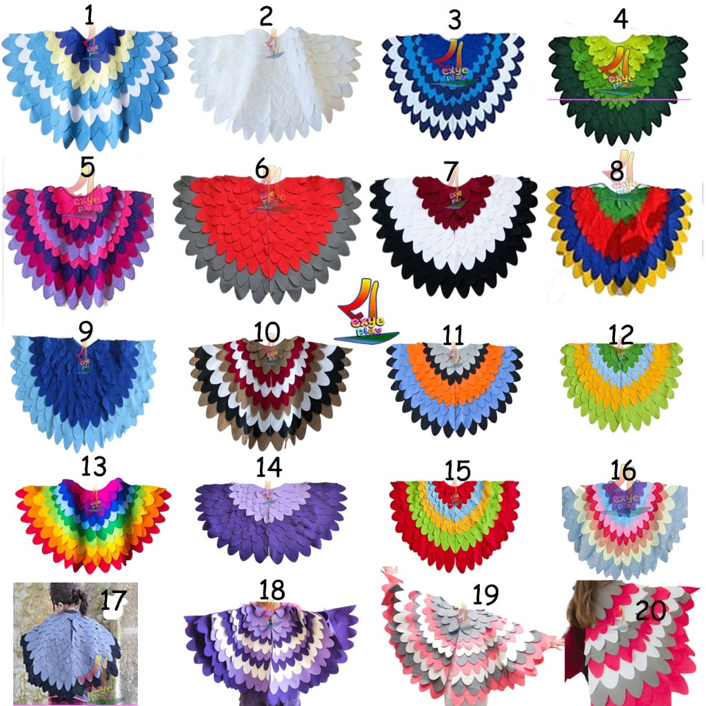 Premium Kostum burung anak sayap burung Sayap Burung Baju Karnaval Kostum Karnaval