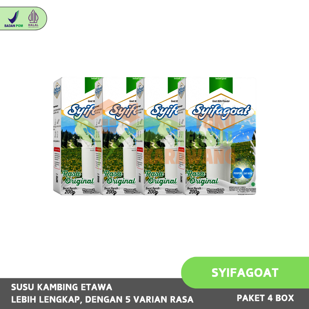 

Paket 4 Box Susu SYIFAGOAT Susu Kambing Etawa