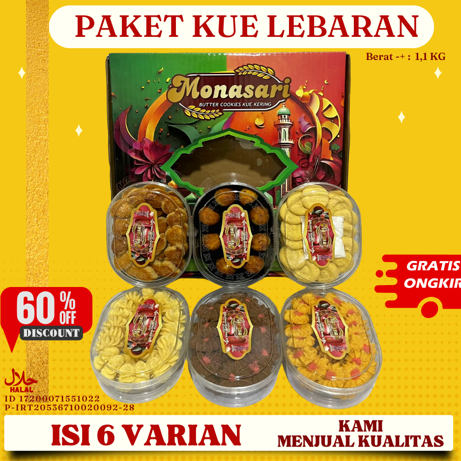 

PAKET KUE KERING LEBARAN IDUL FITRI PARCEL LEBARAN IDUL FITRI HAMPERS LEBARAN IDUL FITRI PARSEL THR NASTAR PUTRI SALJU KASTENGEL KACANG COKLAT 60