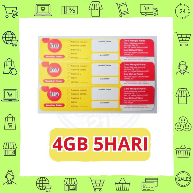 VOUCHER IM3 4GB/5HARI