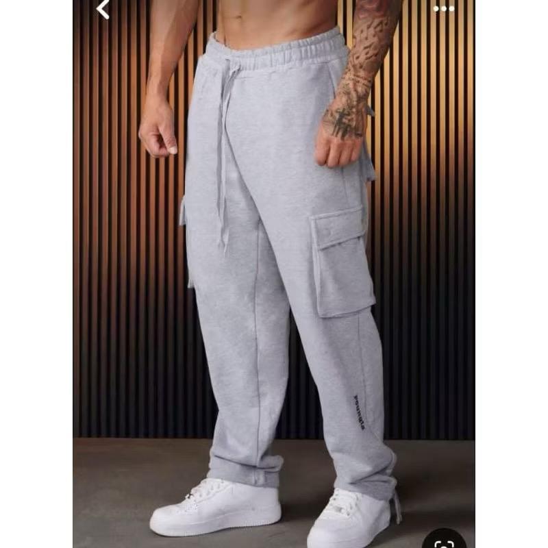 Cuci Gudang Celana Cargo Panjang Pria Korea Style Basic Sport Celana Training Kargo Panjang Pria