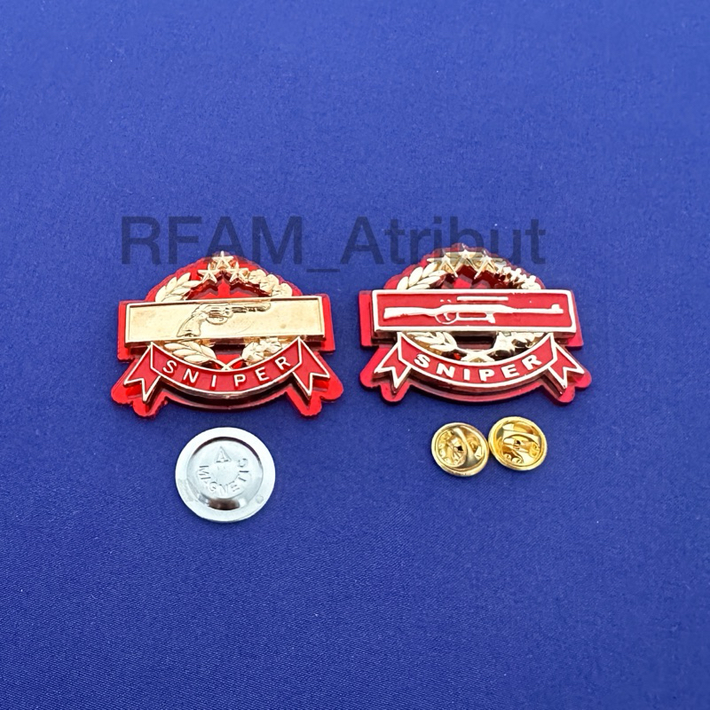 Pin Brivet Brevet Sniper Panjang / Sniper Pendek Polri Premium