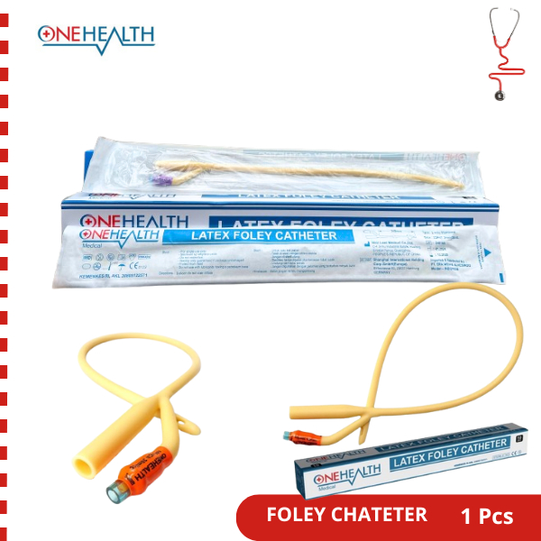 Silikon Kateter Foley Catheter Urine Pria Selang Urine 2 Ways Onehealth Uretra Silicone Coated Latex