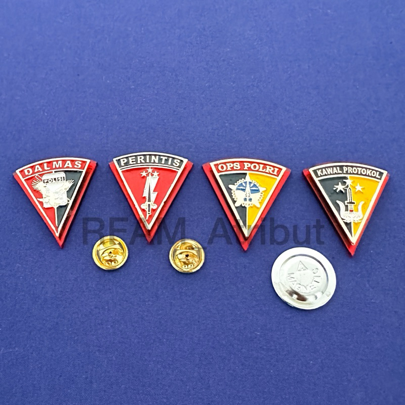Pin Brevet Brivet Dalmas / Perintis / Kawal Protokol / Ops Polri Premium