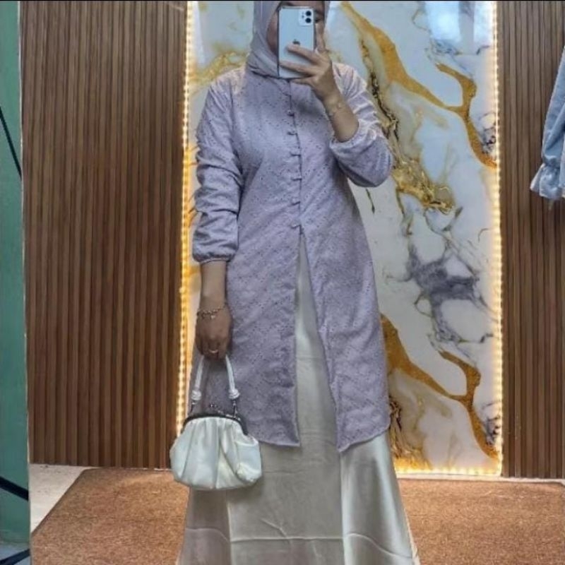 CHEA tunik katun bordir (KATBOL)/tunik kondangan/atasan wanita katun