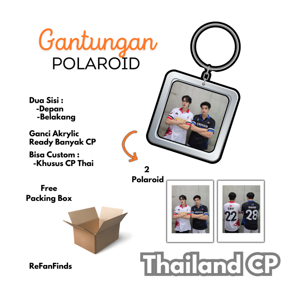 KEYCHAIN+POLAROID [FREE PACKING BOX] 10K Get3ItemGMMTV Thailand Actor IMINA SKYNANI PP JOONGDUNK