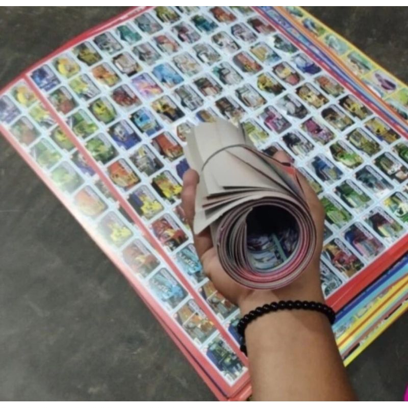 Mainan anak gambar tepuk 10 lembar kartu gambar gepok jadul kartu adu isi 50pcs tiap lembarnya murah