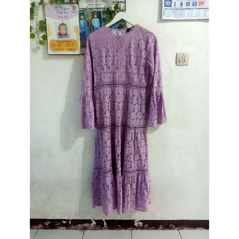 Gamis VNS Brukat Original (BARU) Lepas Tag Saja