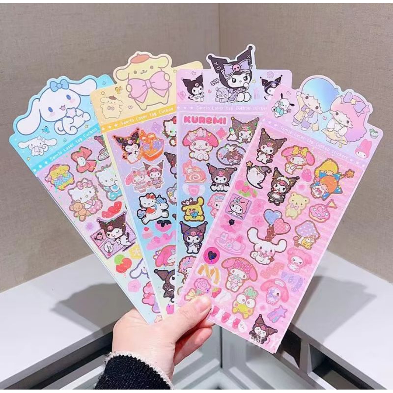 

J (J5) STIKER KARAKTER KARTUN HOLOGRAM GLITTER/STICKER MOTIF LUCU / DEKORASI