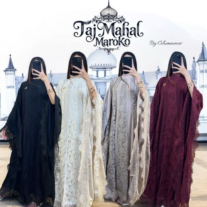 KAFTAN MAROKO TAJMAHAL KAFTAN BRUKAT CEHOMEWEAR