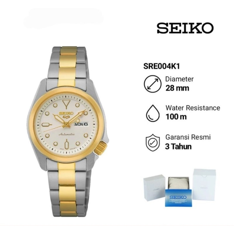 Seiko 5 Sports SRE004K1 Automatic Jam Tangan Wanita Original