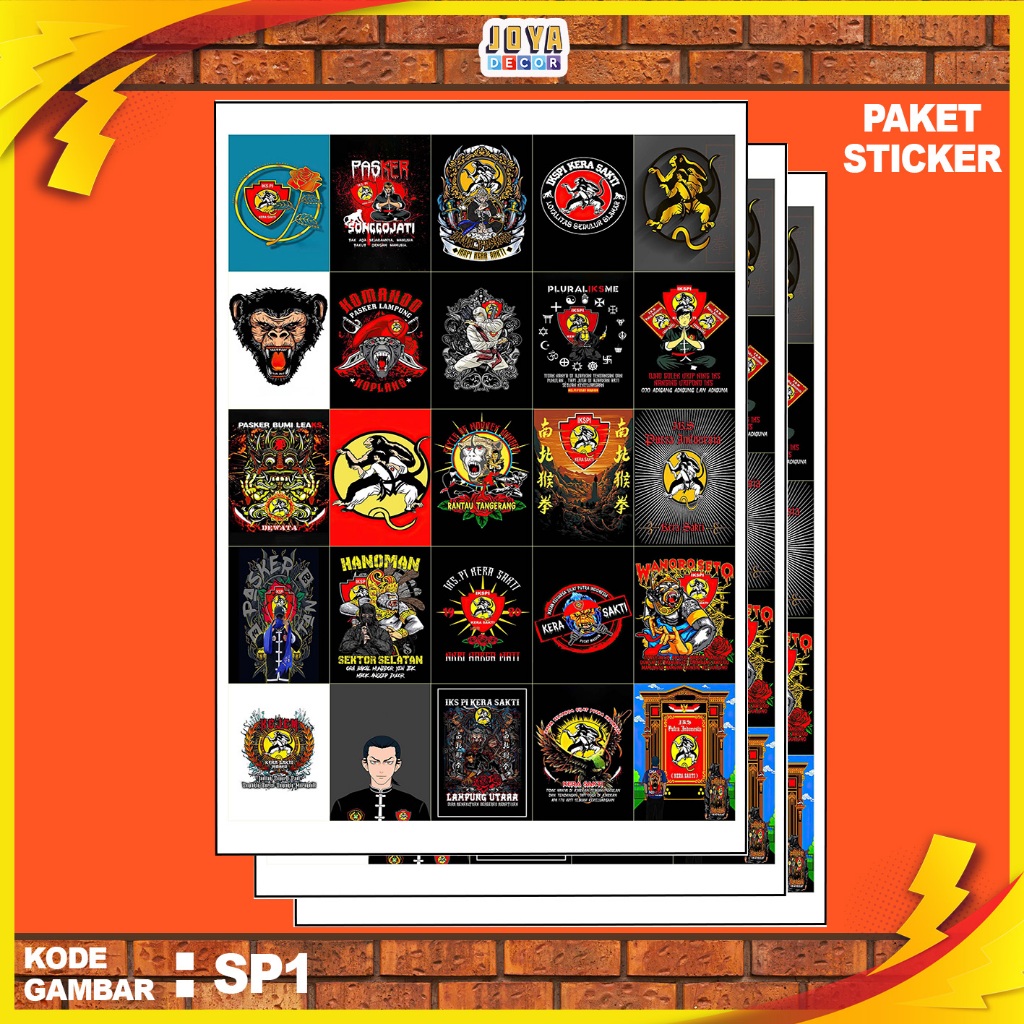 

STICKER IKSPI KERA SAKTI / STIKER IKSPI KERAS SAKTI / PAKET STIKER KERA SAKTI PER 25 PCS / KODE GAMBAR SP1