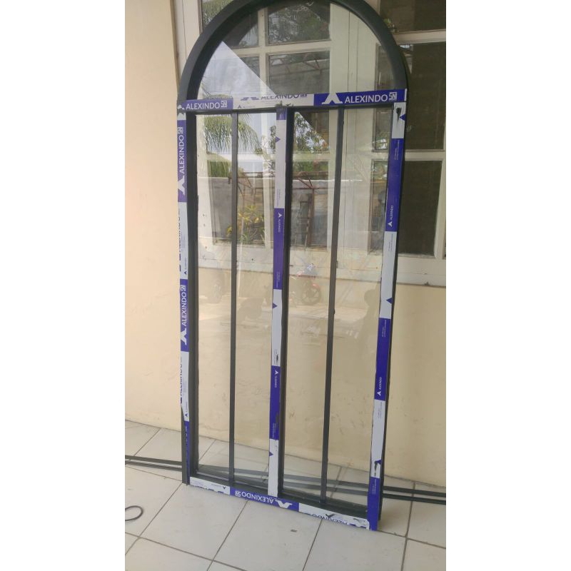 Jendela Lengkung aluminium + pemasangan