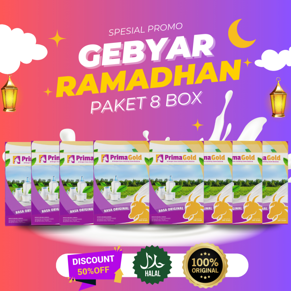 

PAKET 8 BOX SUSU KAMBING PRIMAGOLD 200 GRAM