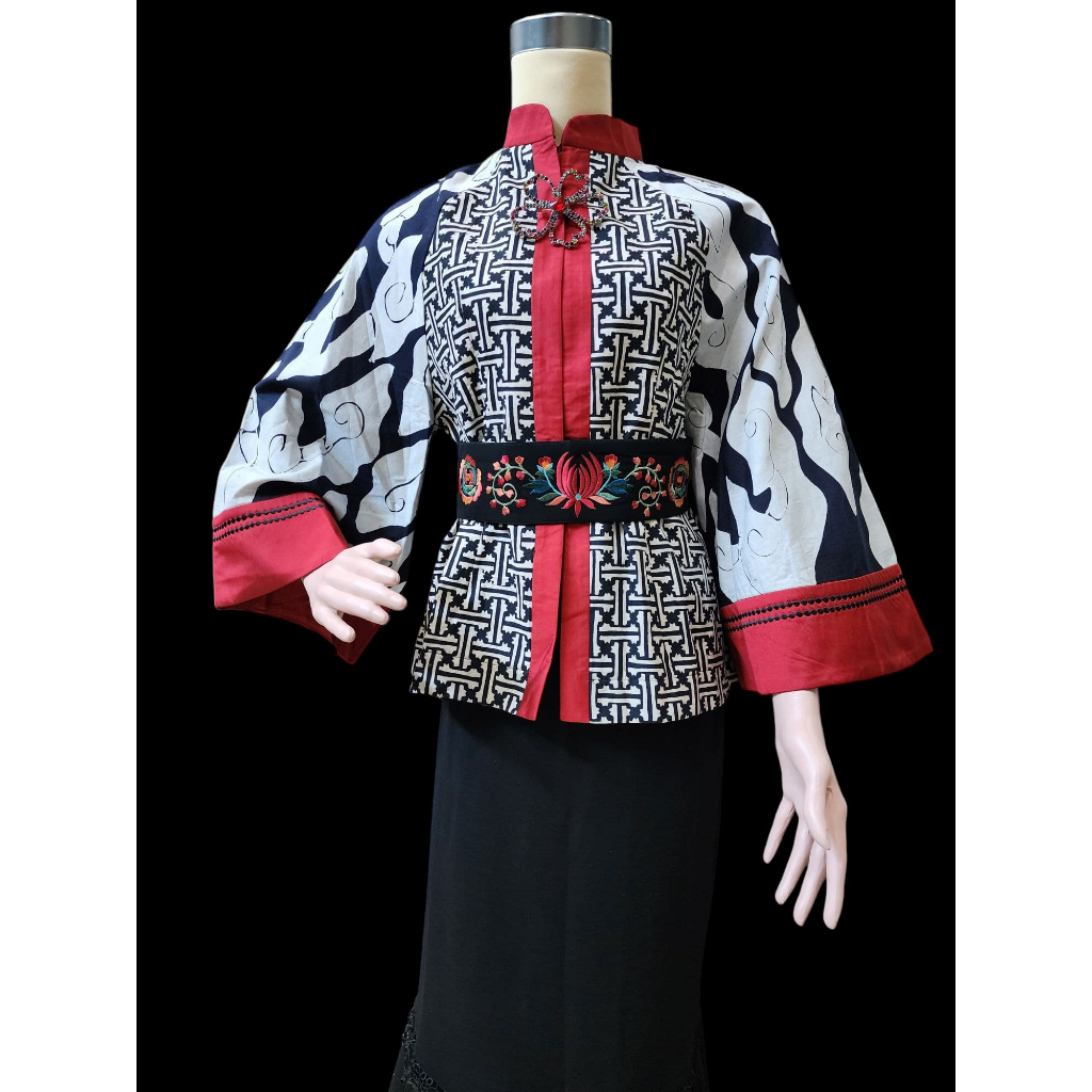 BLOUSE BATIK TULIS KOMBINASI BORDIR EKSKLUSIF