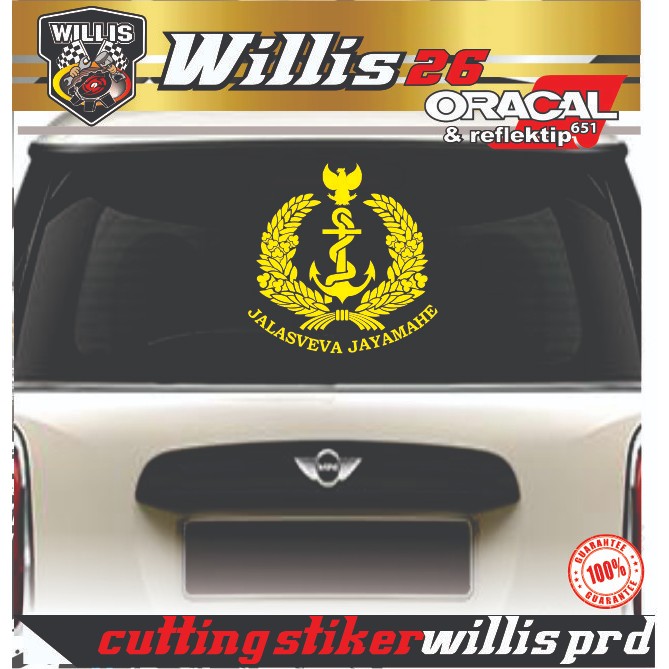 STICKER CUTTING TNI AL STIKER KACA MOBIL