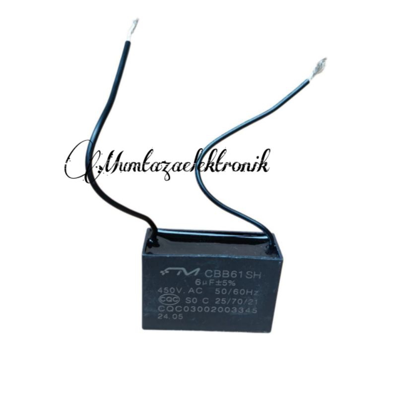 Kapasitor kipas angin 6uf Maspion Sanex Cosmos Miyako dll untuk semua model kipas angin duduk standi