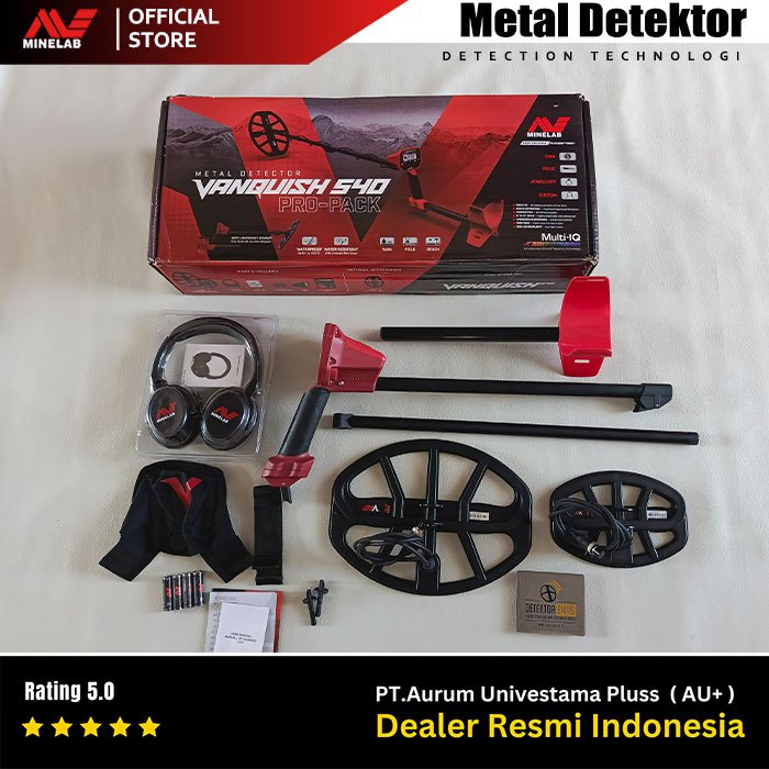 Minelab Vanquish 540 Pro Bekas RESMI - Metal Detector - Detektor Emas & Harta Karun & Logam Metal De