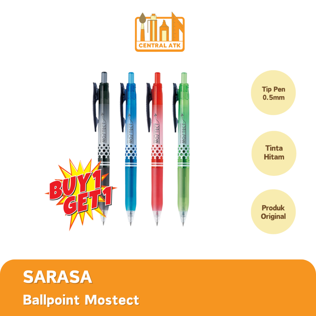 

BOLPEN / PULPEN ZEBRA SARASA MOSTECT (ANTI NYAMUK) 0.5 BUY 1 GET 1