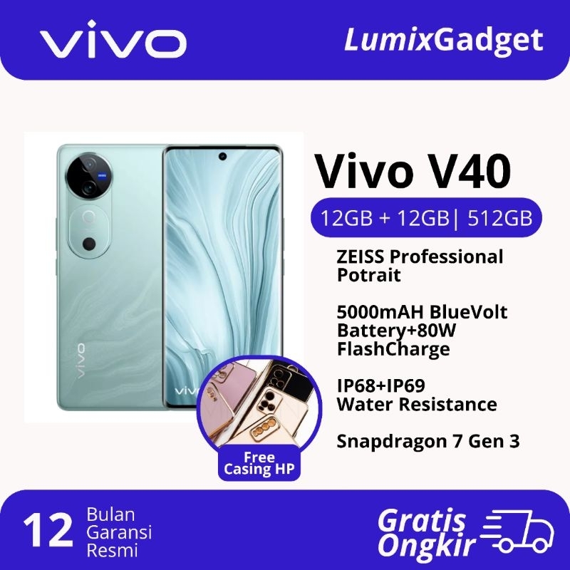 Vivo V40 | 5G 12/512 Zeiss Professional Potrait, 5000Mah | 100% Original