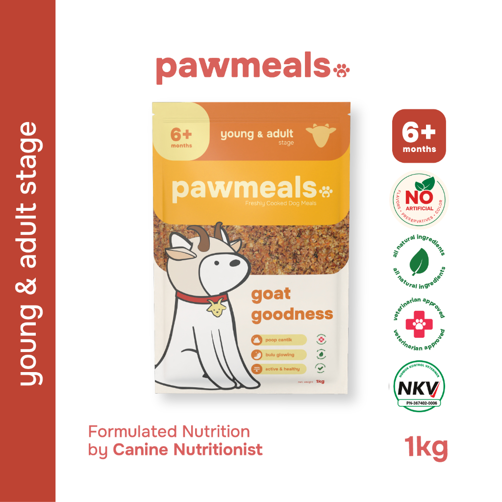 

PAWMEALS Dog Goat Goodness 1kg | Makanan Anjing | Dog Food