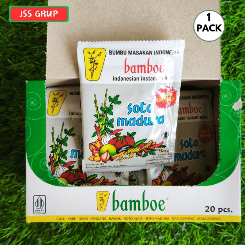 

Bumbu bamboe soto madura murah per box isi 20 pcs box