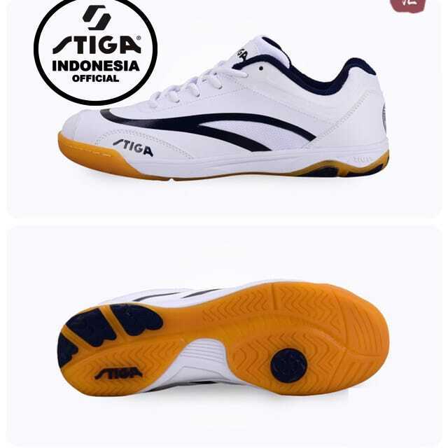 Stiga Sport Shoes | White Navy | Sepatu Tenis Meja Original