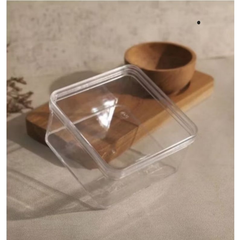 Toples Kue Kering  250gr /Toples cookies persegi 250gr