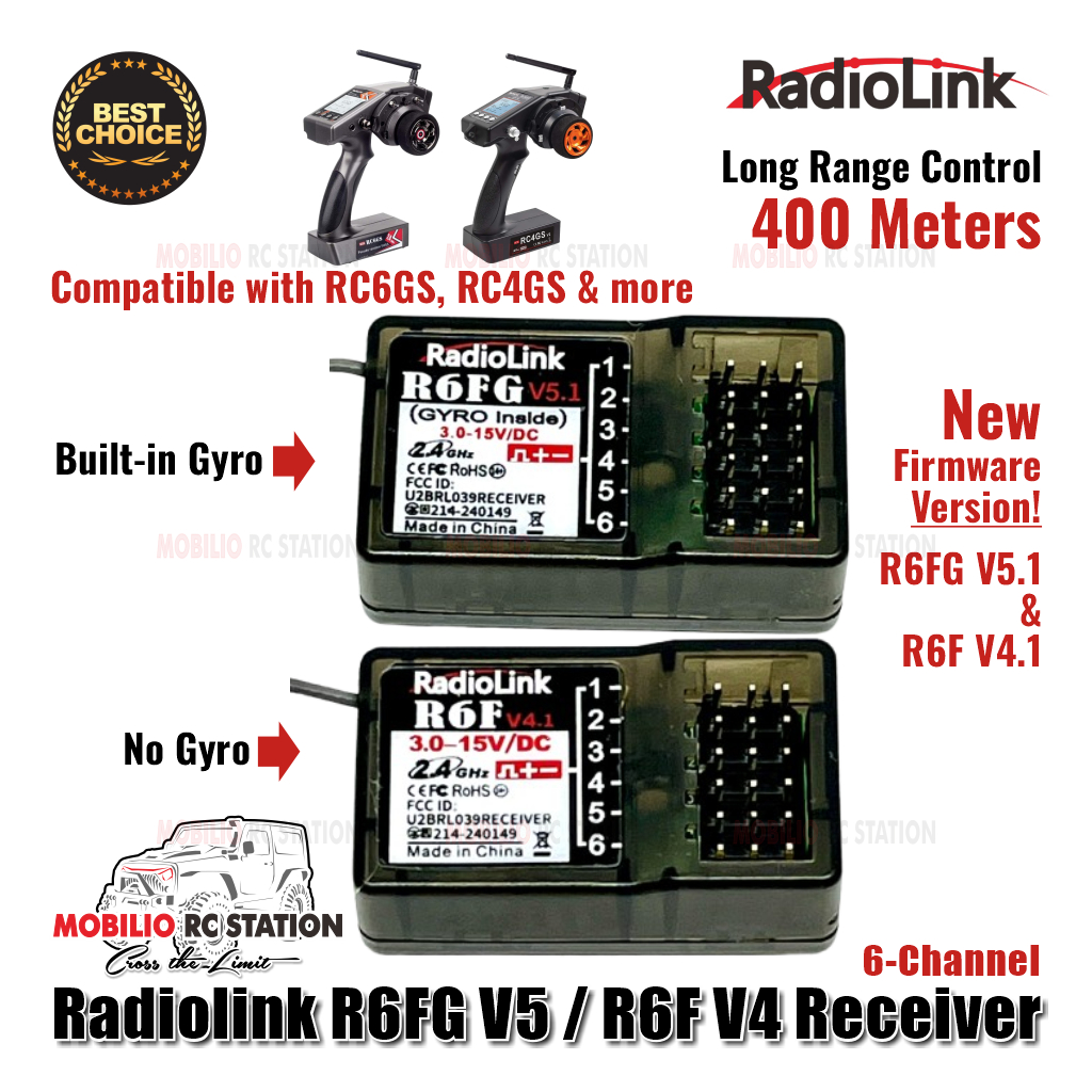 Radiolink R6FG - R6F Receiver for Transmitter RC6GS, RC4GS RC Crawler