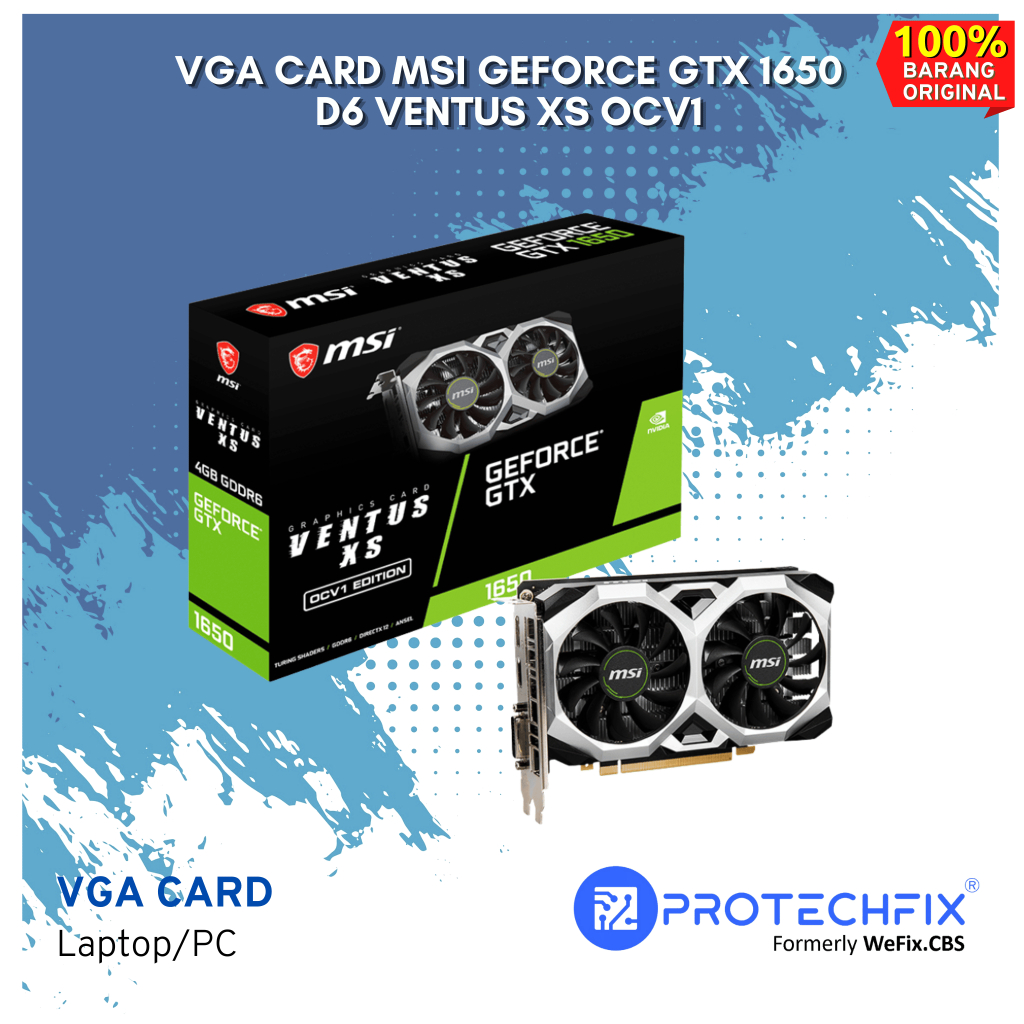 VGA Card MSI GeForce GTX 1650 D6 VENTUS XS OCV1