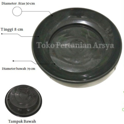 Tatakan Pot / Alas Pot Hitam 60 cm Khusus GOSEND