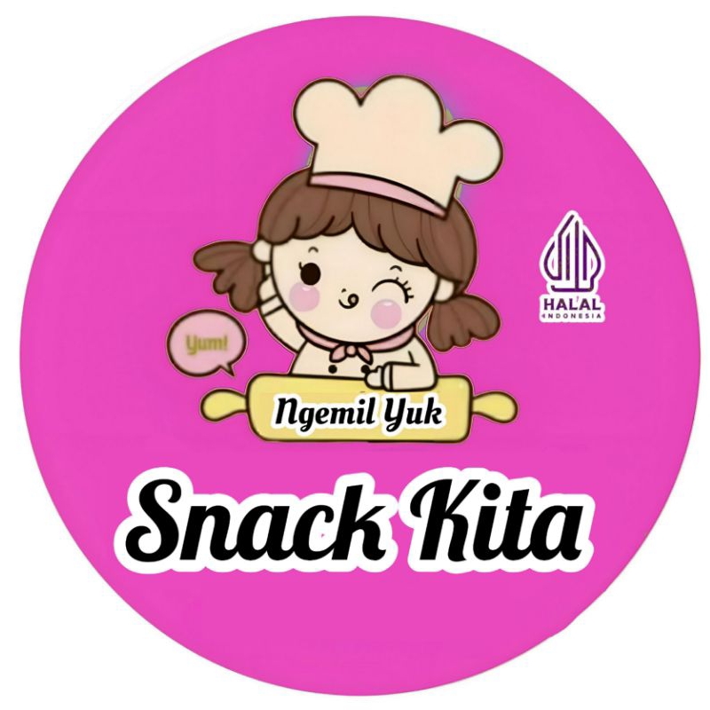 

(MINIMAL ORDER 100 PCS) STICKER SNACK CEMILAN KUE ROTI CUSTOM DLL