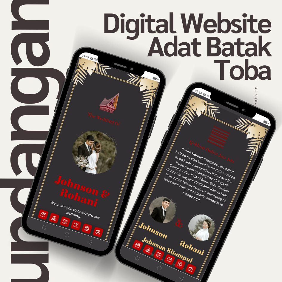 Undangan Digital Pernikahan Website Adat Batak Toba Wedding Invitation Web Link Wa Premium Ekspres