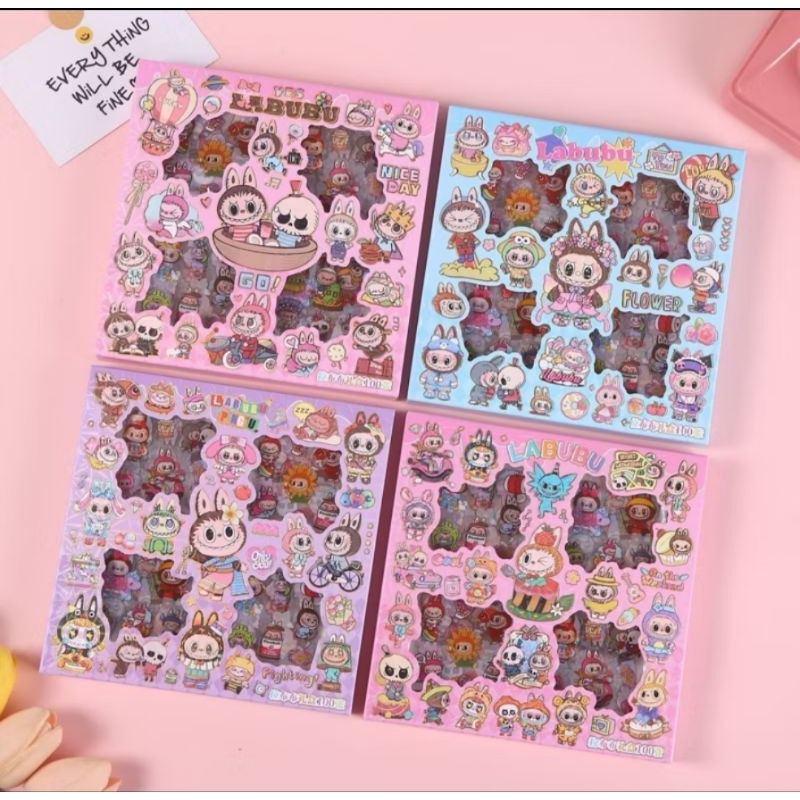 

J12 - STIKER NONO KARAKTER KARTUN ISI 100 LEMBAR/STICKER MOTIF LUCU / DEKORASI