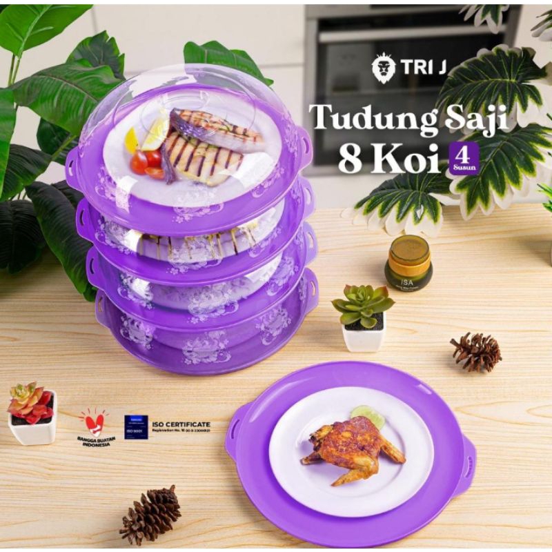 P (P39) TUDUNG SAJI CRYSTAL KOI 4 SUSUN/TUDUNG SAJI KOI