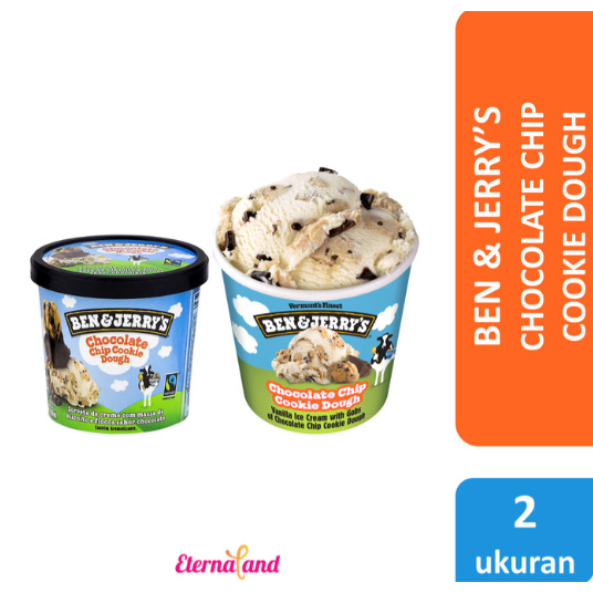 

Ben & Jerry Chocolate Chip Cookie Dough Ice Cream - es krim impor USA