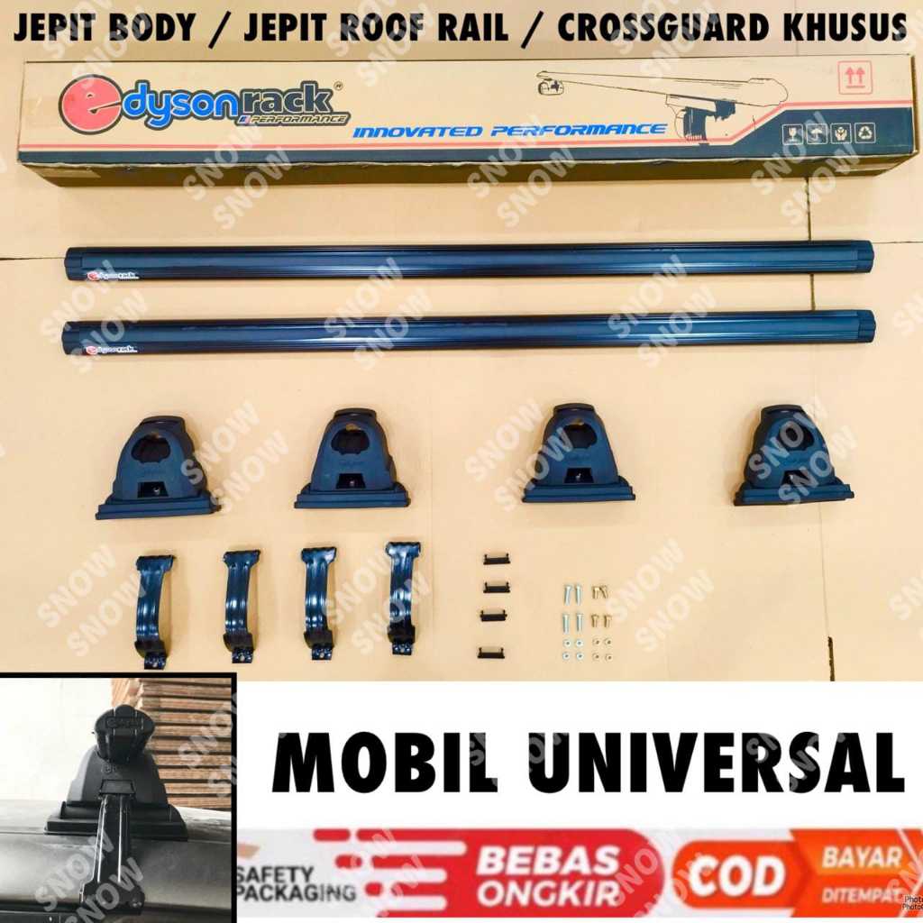Cross Bar Kaki Rack Jepit Body / Roof Rail Premium Mobil Universal Edyson Rack Avanza Xenia Rush Ter