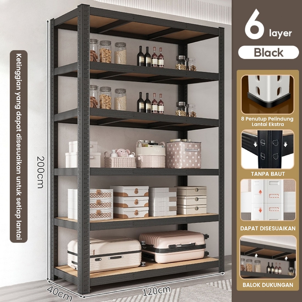 SWISS THOMS Rak susun serbaguna Rak serbaguna Rak dapur Rak besi Rak dapur serbaguna Rak