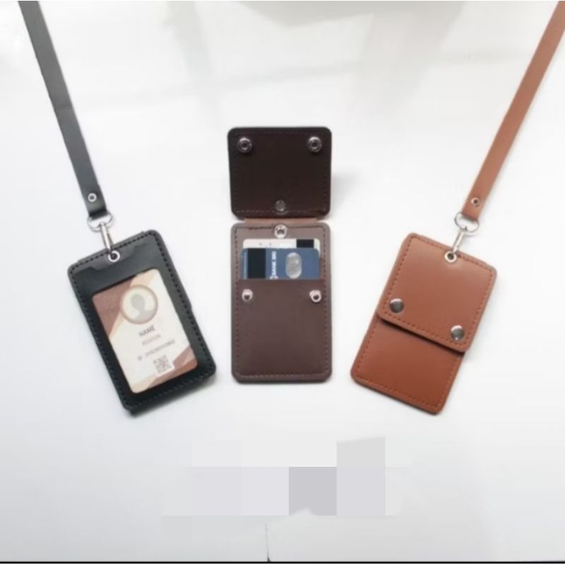 

Id card holder lanyard dengan penutup kartu